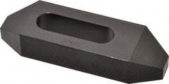 Gibraltar - 1/2" Stud, Steel, Plain Strap Clamp - 1-5/16" Travel, 4" OAL x 1-1/4" Wide x 3/4" High, Black Oxide Finish, Tapered Nose - Exact Tooling