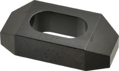 Gibraltar - 5/8" Stud, Steel, Plain Strap Clamp - 9/16" Travel, 2-1/2" OAL x 1-1/4" Wide x 5/8" High, Black Oxide Finish, Tapered Nose - Exact Tooling