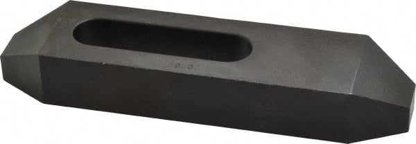 Gibraltar - 5/8" Stud, Steel, Plain Strap Clamp - 1-15/16" Travel, 6" OAL x 1-1/2" Wide x 7/8" High, Black Oxide Finish, Tapered Nose - Exact Tooling