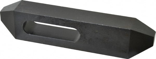Gibraltar - 3/4" Stud, Steel, Plain Strap Clamp - 2-3/16" Travel, 8" OAL x 1-3/4" Wide x 1-1/8" High, Black Oxide Finish, Tapered Nose - Exact Tooling