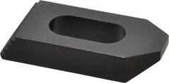 Gibraltar - 1/2" Stud, Steel, Serrated Strap Clamp - 11/16" Travel, 2-1/2" OAL x 1-1/8" Wide x 1/2" High, Black Oxide Finish, Tapered Nose - Exact Tooling