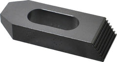 Gibraltar - 3/4" Stud, Steel, Serrated Strap Clamp - 1-1/16" Travel, 4" OAL x 1-1/2" Wide x 3/4" High, Black Oxide Finish, Tapered Nose - Exact Tooling