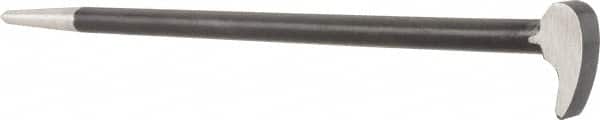 Value Collection - 12" OAL Rolling Head Pry Bar - 7/16" Wide, Chrome Vanadium - Exact Tooling
