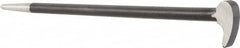 Value Collection - 12" OAL Rolling Head Pry Bar - 7/16" Wide, Chrome Vanadium - Exact Tooling