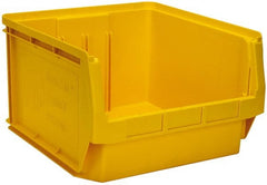 Quantum Storage - 120 Lb. Load Capacity, 19-3/4" Deep, Yellow Polyethylene Hopper Stacking Bin - 11-7/8" High x 18-3/8" Wide x 19-3/4" Long - Exact Tooling
