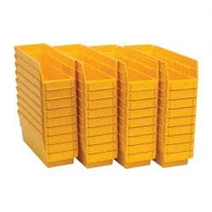 Quantum Storage - 50 Lb. Load Capacity, 11-5/8" Deep, Yellow Polypropylene Hopper Shelf Bin - 4" High x 4-1/8" Wide x 11-5/8" Long - Exact Tooling