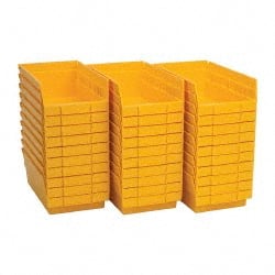 Quantum Storage - 50 Lb. Load Capacity, 11-5/8" Deep, Yellow Polypropylene Hopper Shelf Bin - 4" High x 6-5/8" Wide x 11-5/8" Long - Exact Tooling