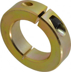 Climax Metal Products - 1-1/2" Bore, Steel, One Piece One Piece Split Shaft Collar - 2-3/8" Outside Diam, 9/16" Wide - Exact Tooling