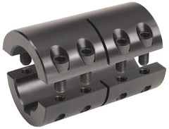 Climax Metal Products - 1 x 3/4" Bore, Steel, With Keyway Two Piece Split Shaft Collar - 1-3/4" Outside Diam, 3" Wide - Exact Tooling