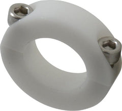 Climax Metal Products - 1" Bore, Plastic, Two Piece Clamping Shaft Collar - 1-3/4" Outside Diam, 1/2" Wide - Exact Tooling