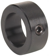 Climax Metal Products - 3-9/16" Bore, Steel, One Piece Solid Set Screw Collars - 5" Outside Diam, 1-1/8" Wide - Exact Tooling
