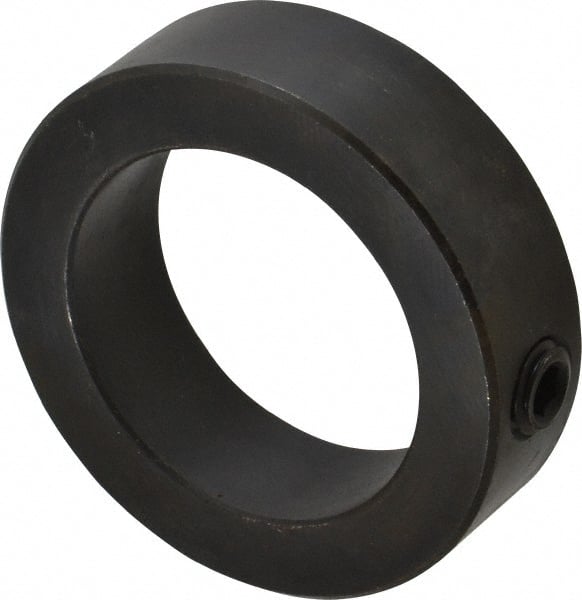 Climax Metal Products - 2-1/16" Bore, Steel, One Piece Solid Set Screw Collars - 3" Outside Diam, 7/8" Wide - Exact Tooling