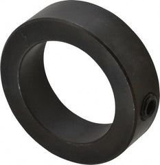 Climax Metal Products - 2-1/16" Bore, Steel, One Piece Solid Set Screw Collars - 3" Outside Diam, 7/8" Wide - Exact Tooling