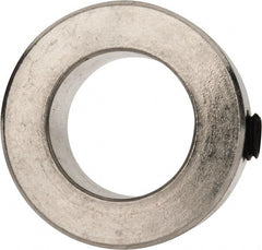 Climax Metal Products - 7/8" Bore, Aluminum, One Piece Solid Set Screw Collars - 1-1/2" Outside Diam, 9/16" Wide - Exact Tooling