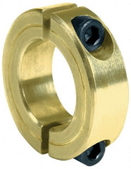 Climax Metal Products - 1-13/16" Bore, Steel, Two Piece Clamping Shaft Collar - 2-7/8" Outside Diam, 11/16" Wide - Exact Tooling