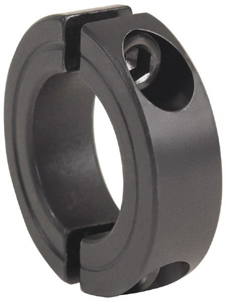 Climax Metal Products - 3-7/8" Bore, Steel, Two Piece Clamping Shaft Collar - 5-1/4" Outside Diam, 7/8" Wide - Exact Tooling