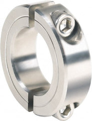 Climax Metal Products - 2-3/4" Bore, Stainless Steel, Two Piece Clamping Shaft Collar - 4" Outside Diam, 7/8" Wide - Exact Tooling