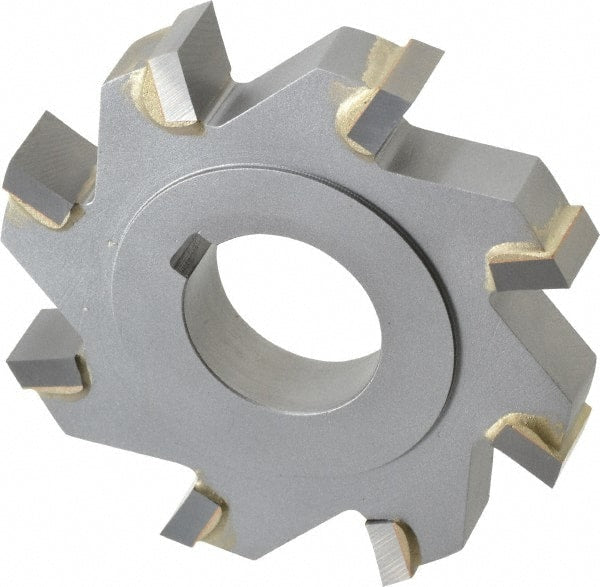 Made in USA - 3" Diam x 1/2" Width of Cut, 8 Teeth, Carbide Tipped Side Milling Cutter - Straight Teeth, Uncoated - Exact Tooling
