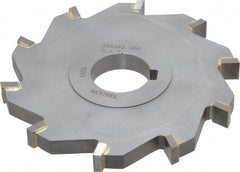 Made in USA - 4" Diam x 3/8" Width of Cut, 10 Teeth, Carbide Tipped Side Milling Cutter - Straight Teeth, Uncoated - Exact Tooling