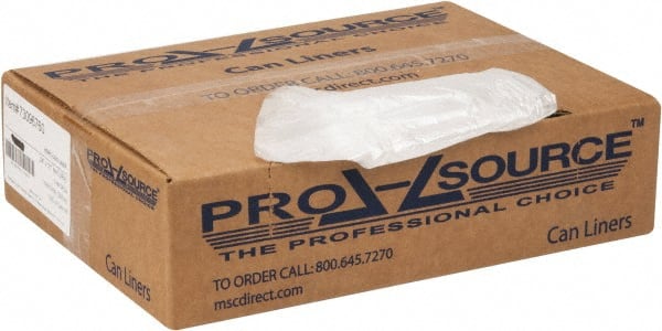 PRO-SOURCE - 0.2 mil Thick, Household/Office Trash Bags - 24" Wide x 31" High, Clear - Exact Tooling