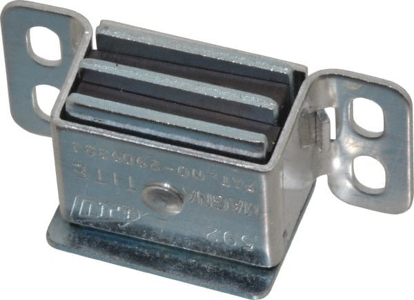 80/20 Inc. - 2.1" Long x 1.1" Wide x 0.56" High, Extruded Aluminum Magnetic Door Catch - 1.14" Long Strike, 0.89" Wide Strike - Exact Tooling