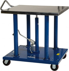 Vestil - 2,000 Lb Capacity Manual Post Work Platform - 36" to 54" Lift Height, 36" Platform Length x 30" Platform Width - Exact Tooling