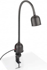 Electrix - 12 VDC, 3.7 to 6 Watt, Spot with Gooseneck Machine Light - Clamp Mount, 9 Ft. Cord, 3 Inch Light Diameter, Black - Exact Tooling