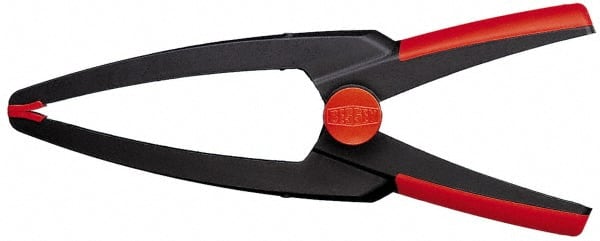 Bessey - 3" Jaw Opening Capacity, 4" Throat Depth, Needle Nose, Spring Clamp - Plastic Body, Plastic Handle, Plastic Tip, 9" OAL - Exact Tooling