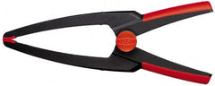 Bessey - 3" Jaw Opening Capacity, 4" Throat Depth, Needle Nose, Spring Clamp - Plastic Body, Plastic Handle, Plastic Tip, 9" OAL - Exact Tooling
