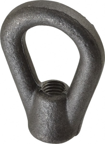 Gibraltar - 3,600 Lb Capacity, 1/2-13 Thread, Self Colored, Carbon Steel Heavy Duty Lifting Eye Nut - Grade C-1030, 3" High, 1-1/8" Inside & 2" Outside Eye Diam, 2" Bell/Base Width - Exact Tooling