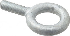 Gibraltar - 2,600 Lb Capacity, Forged Steel, 1/2-13 Thread, Fixed Lifting Eye Bolt - Fully Threaded, 1-1/2" Shank, 1-1/2" Thread Length, No Shoulder - Exact Tooling