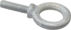 Gibraltar - 900 Lb Capacity, Forged Steel, 5/16-18 Thread, Fixed Lifting Eye Bolt - Fully Threaded, 1-1/8" Shank, 1-1/8" Thread Length, Shoulder - Exact Tooling