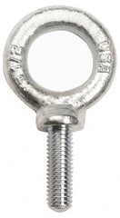 Gibraltar - 900 Lb Capacity, Steel, 5/16-18 Thread, Fixed Lifting Eye Bolt - Fully Threaded, 2" Shank, 2" Thread Length, Shoulder - Exact Tooling