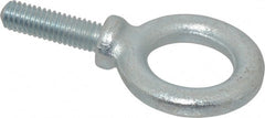 Gibraltar - 1,400 Lb Capacity, Forged Steel, 3/8-16 Thread, Fixed Lifting Eye Bolt - Fully Threaded, 1-1/4" Shank, 1-1/4" Thread Length, Shoulder - Exact Tooling