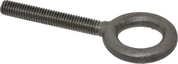 Gibraltar - 1,400 Lb Capacity, Steel, 3/8-16 Thread, Lifting Eye Bolt - Fully Threaded, 2-1/2" Shank, 2-1/2" Thread Length, No Shoulder - Exact Tooling