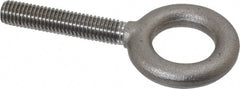 Gibraltar - 2,600 Lb Capacity, Steel, 1/2-13 Thread, Lifting Eye Bolt - Fully Threaded, 2-1/2" Shank, 2-1/2" Thread Length, No Shoulder - Exact Tooling