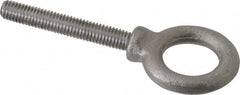 Gibraltar - 1,400 Lb Capacity, Steel, 3/8-16 Thread, Lifting Eye Bolt - Fully Threaded, 2-1/2" Shank, 2-1/2" Thread Length, Shoulder - Exact Tooling