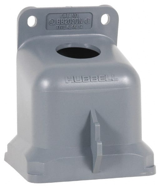 Hubbell Wiring Device-Kellems - 100 Amp, 1-1/2 Inch Hub Size, Thermoplastic Pin and Sleeve Angle Back Box - IP67, 15° Box Angle - Exact Tooling