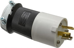 Hubbell Wiring Device-Kellems - 125 VAC, 20 Amp, L5-20P Configuration, Industrial Grade, Self Grounding Plug - 1 Phase, 2 Poles, IP20, 0.325 to 0.93 Inch Cord Diameter - Exact Tooling
