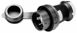 Hubbell Wiring Device-Kellems - 120/208 VAC, 20 Amp, L21-20P Configuration, Industrial Grade, Self Grounding Plug - 3 Phase, 4 Poles, IP66, 0.35 to 1.15 Inch Cord Diameter - Exact Tooling