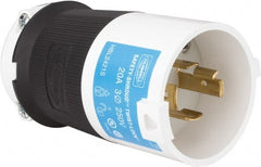 Hubbell Wiring Device-Kellems - 250 VAC, 20 Amp, L15-20P Configuration, Industrial Grade, Self Grounding Plug - 3 Phase, 3 Poles, IP20, 0.35 to 1.15 Inch Cord Diameter - Exact Tooling