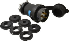 Hubbell Wiring Device-Kellems - 250 VAC, 20 Amp, L15-20P Configuration, Industrial Grade, Self Grounding Plug - 3 Phase, 3 Poles, IP66, 0.35 to 1.15 Inch Cord Diameter - Exact Tooling