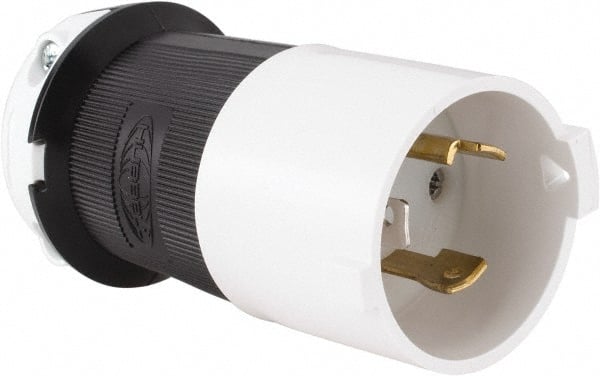 Hubbell Wiring Device-Kellems - 125 VAC, 30 Amp, L5-30P Configuration, Industrial Grade, Self Grounding Plug - 1 Phase, 2 Poles, IP20, 0.36 to 0.93 Inch Cord Diameter - Exact Tooling