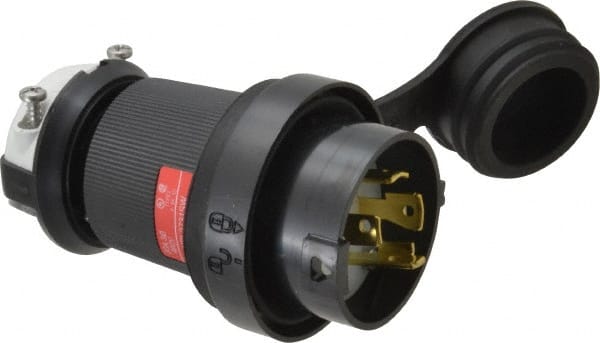 Hubbell Wiring Device-Kellems - 480 VAC, 30 Amp, L16-30P Configuration, Industrial Grade, Self Grounding Plug - 3 Phase, 3 Poles, IP66, 0.35 to 1.15 Inch Cord Diameter - Exact Tooling