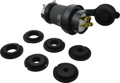 Hubbell Wiring Device-Kellems - 600 VAC, 30 Amp, L17-30P Configuration, Industrial Grade, Self Grounding Plug - 3 Phase, 3 Poles, IP66, 0.35 to 1.15 Inch Cord Diameter - Exact Tooling
