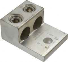 Thomas & Betts - 2 AWG Noninsulated Compression Connection Rectangle Ring Terminal - 1/2" Stud, 3-3/16" OAL x 2-13/32" Wide, Tin Plated Aluminum Contact - Exact Tooling