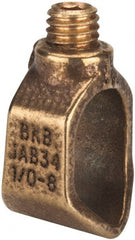 Thomas & Betts - 1/0 to 8 (Solid) AWG Compatible Single-Nut Rod Clamp - Copper Alloy, 2" OAL, CSA Certified, RoHS Compliant, UL Listed - Exact Tooling