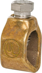 Thomas & Betts - 2 to 10 (Solid) AWG Compatible Single-Nut Rod Clamp - Copper Alloy, 2-3/32" OAL, CSA Certified, RoHS Compliant, UL Listed - Exact Tooling