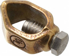Thomas & Betts - 1/0 to 8 (Solid) AWG Compatible Single-Nut Rod Clamp - Copper Alloy, 2-13/64" OAL, CSA Certified, RoHS Compliant, UL Listed - Exact Tooling