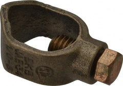 Thomas & Betts - 1/0 to 8 (Solid) AWG Compatible Single-Nut Rod Clamp - Copper Alloy, 2-11/32" OAL, CSA Certified, RoHS Compliant, UL Listed - Exact Tooling